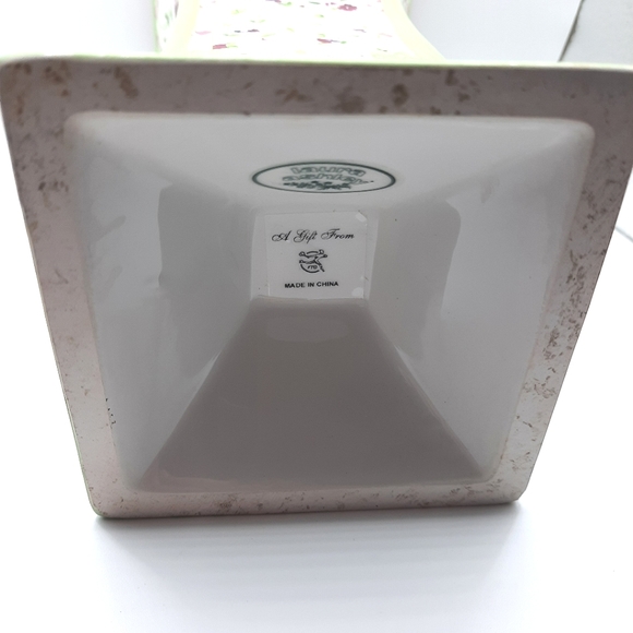 Laura Ashley Ceramic Floral Painted Flower Vase - Picture 8 of 10